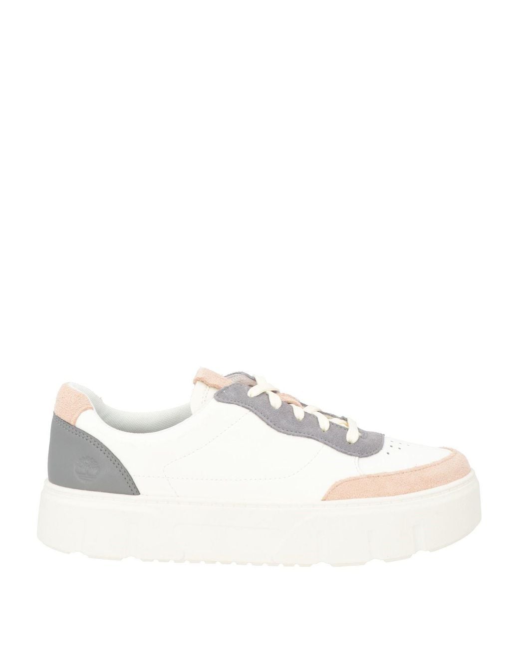 Timberland White Sneakers Leather, Synthetic Material