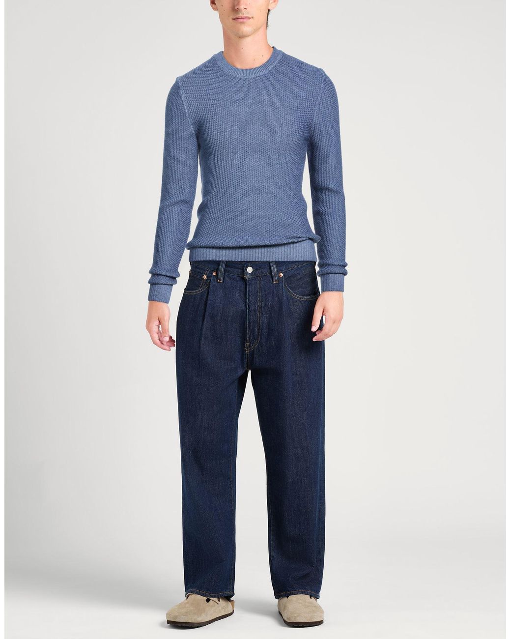 Gran Sasso Blue Sweater Virgin Wool for men