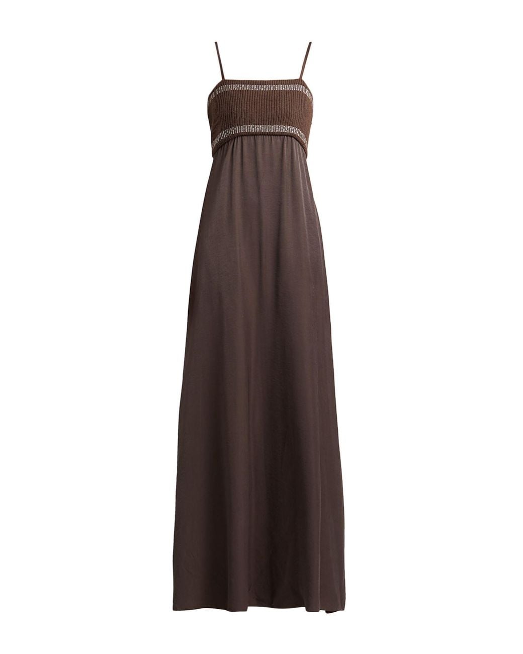 Peserico Purple Embroidered Satin-Knit Maxi Dress