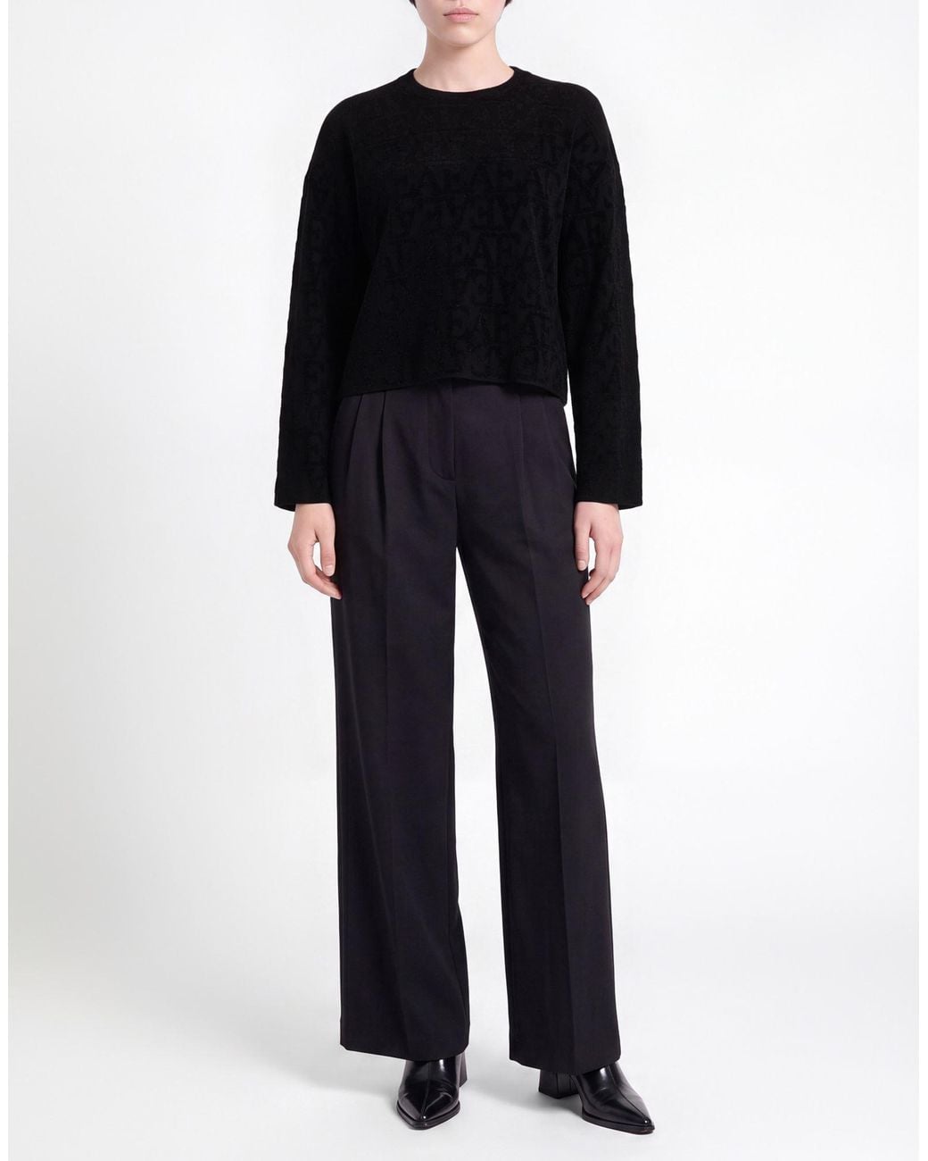 Emporio Armani Black Sweaters