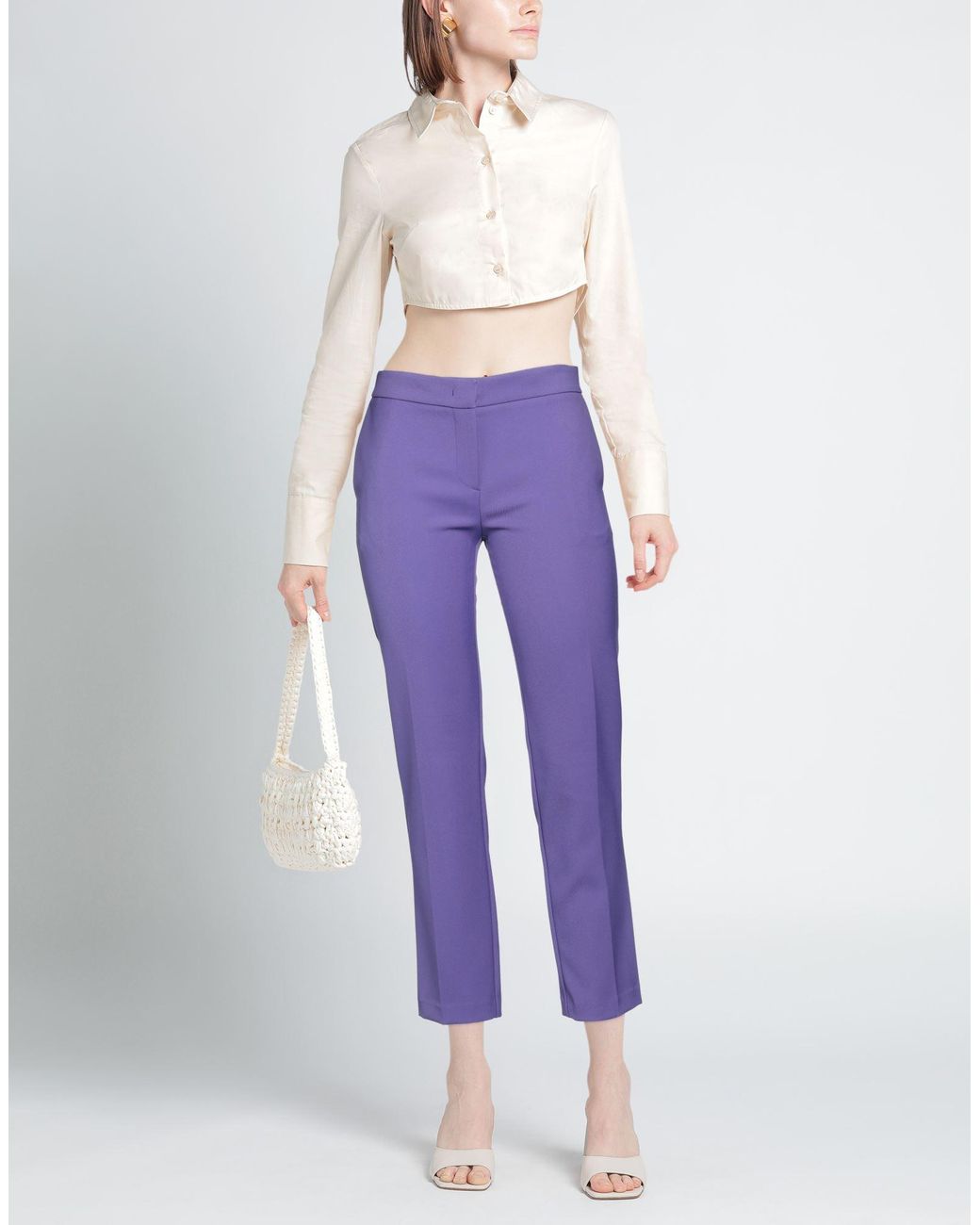 Aniye By Purple Pants Polyester, Elastane