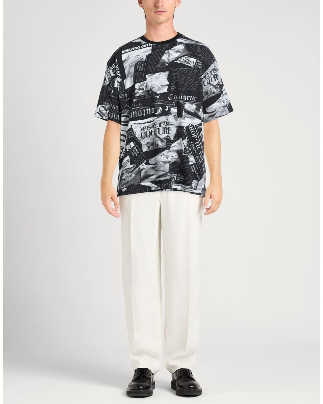 Versace Jeans Couture Black T-Shirt Cotton for men