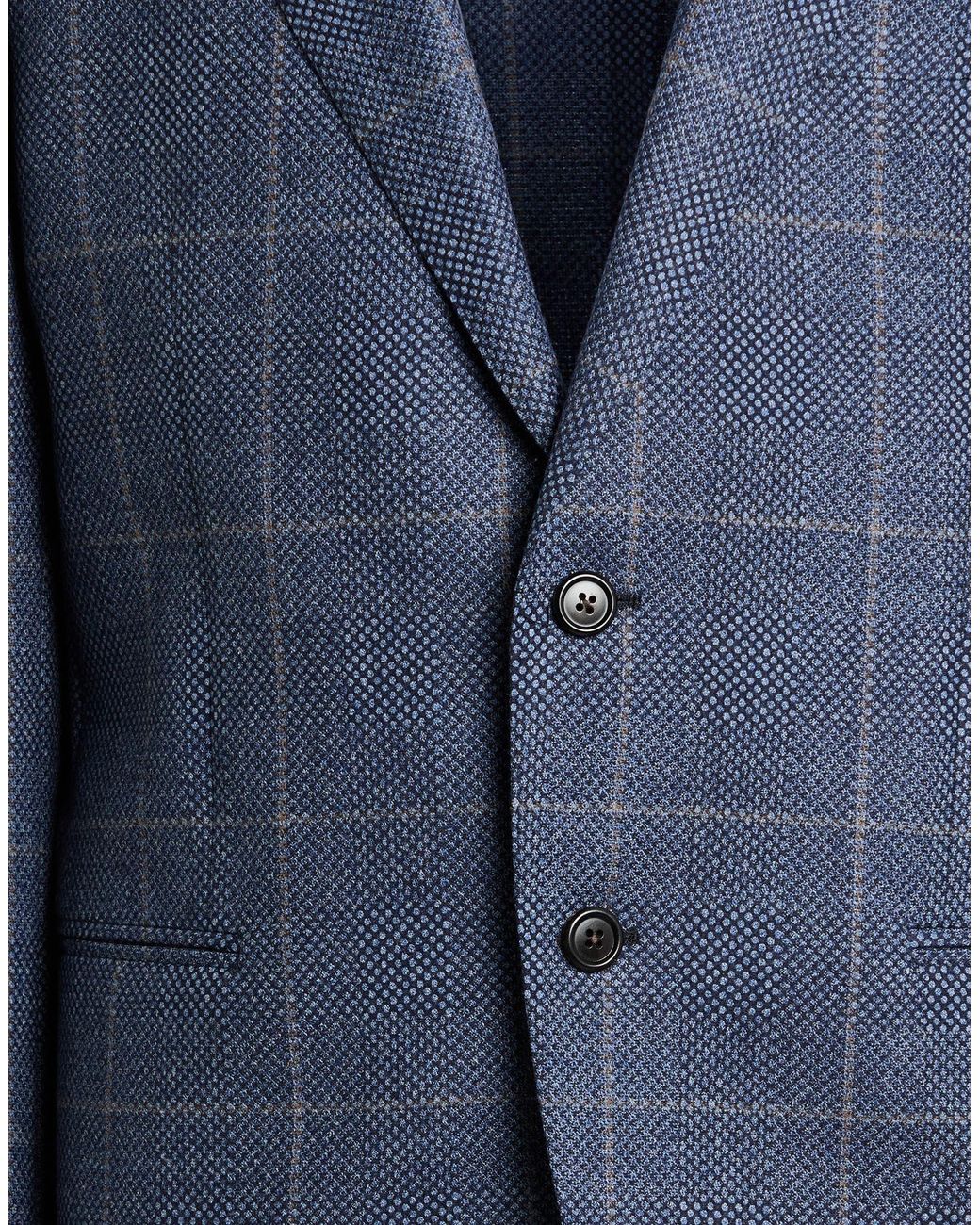 Luigi Bianchi Blue Suit Virgin Wool, Elastane for men