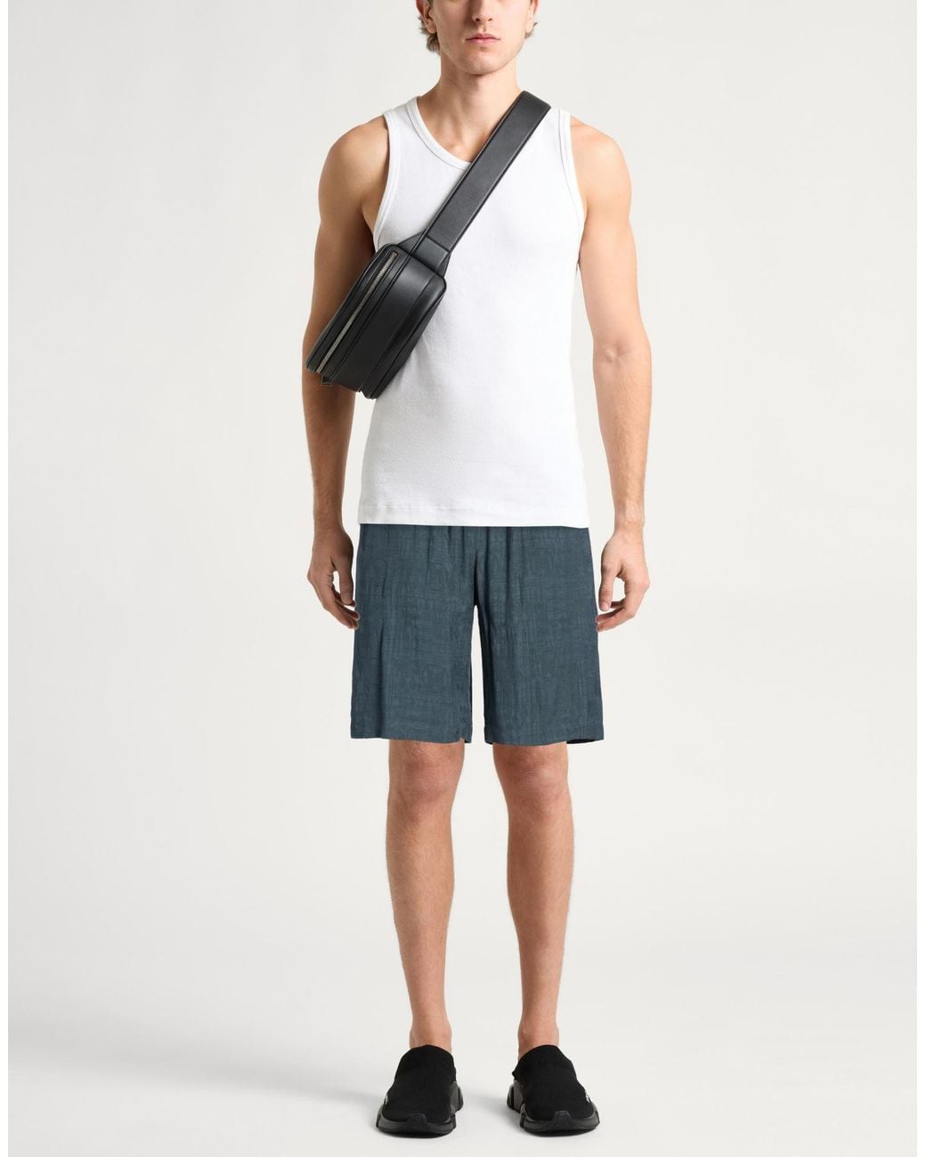 Needles Blue Shorts & Bermuda Shorts Rayon for men