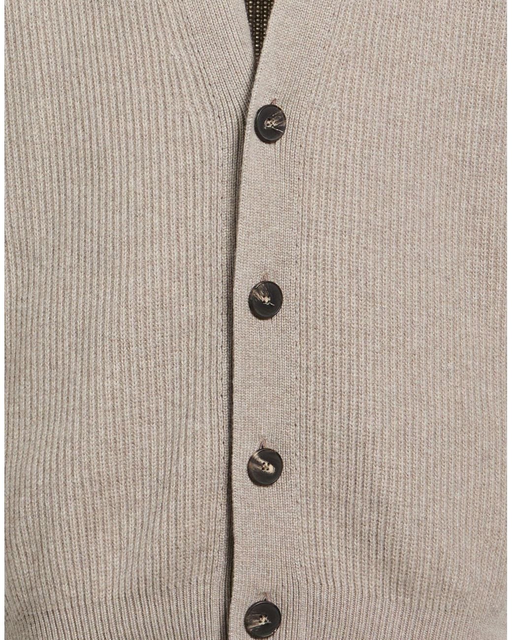 Alpha Studio Gray Cardigan Cashmere for men