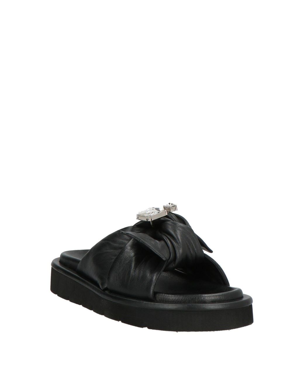 Tosca Blu Black Sandals Leather