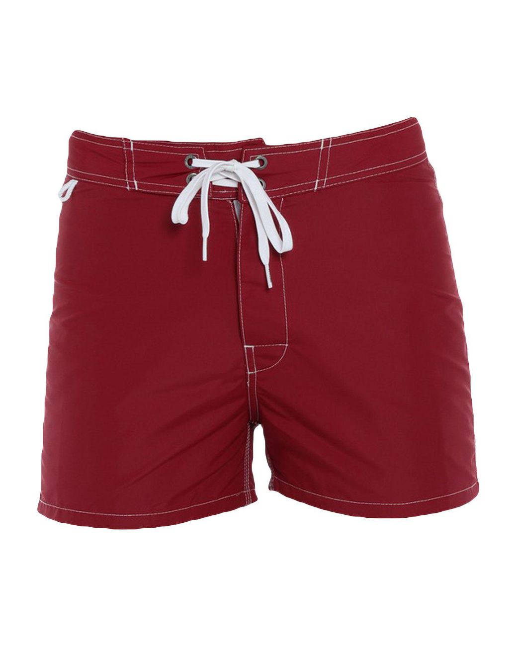 maroon swim trunks