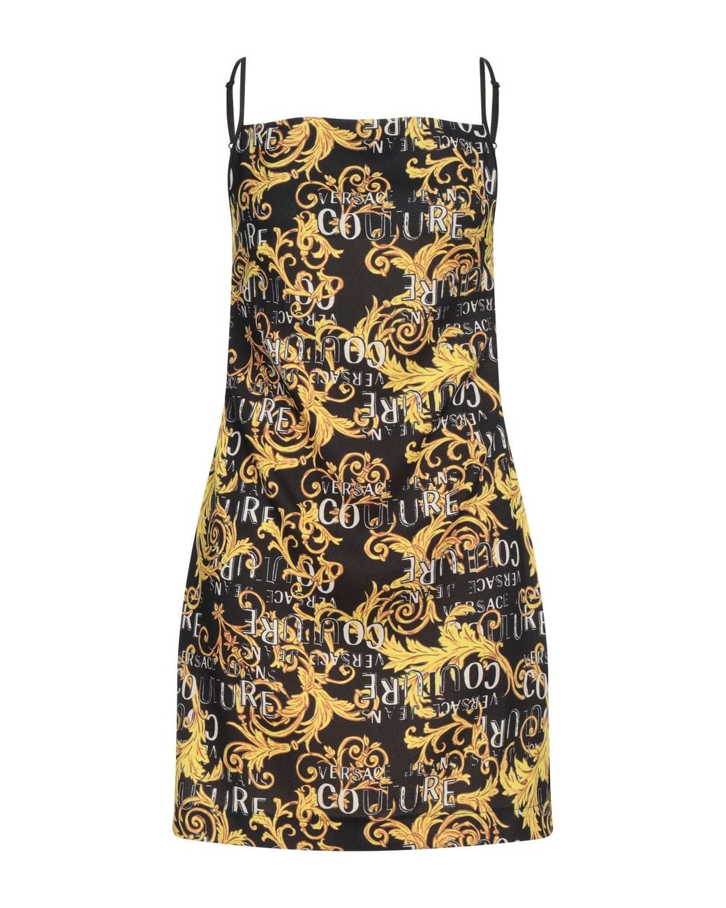 Versace Jeans Couture Black Mini Dress Polyester