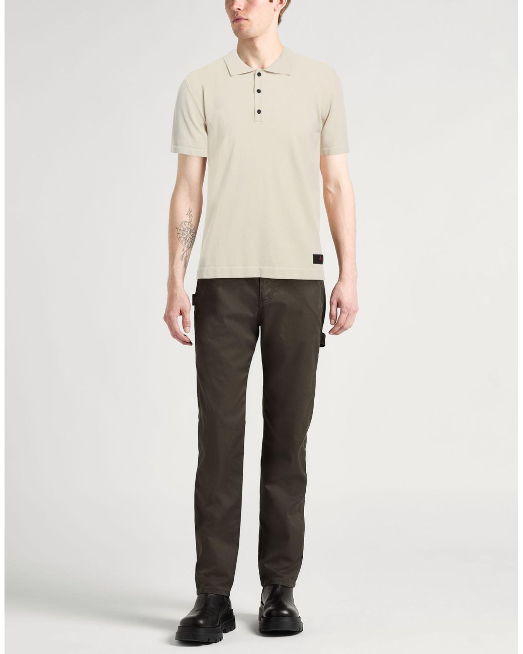 Polo Peuterey de hombre de color Natural