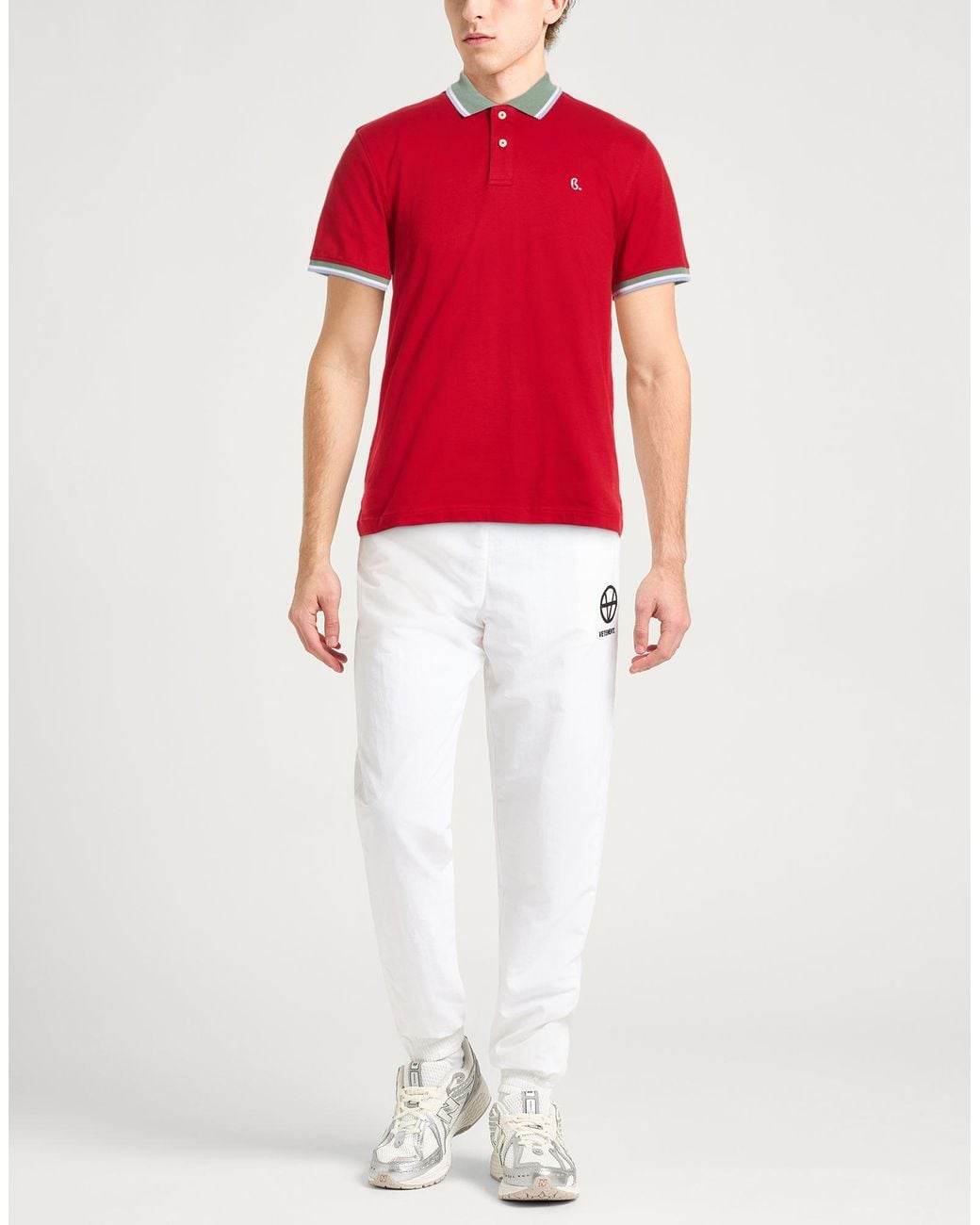 Harmont & Blaine Red Polo Shirt Cotton, Elastane for men