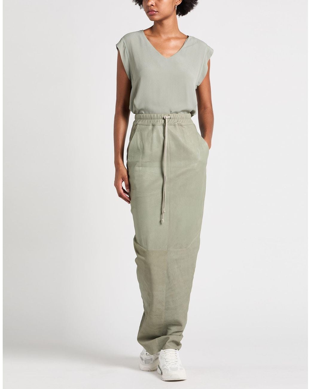 Rick Owens Green Maxi Skirt