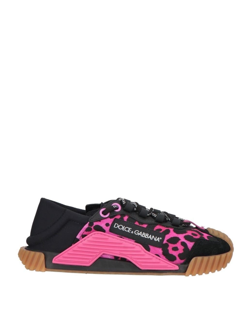Dolce & Gabbana Purple Sneakers Textile Fibers, Leather
