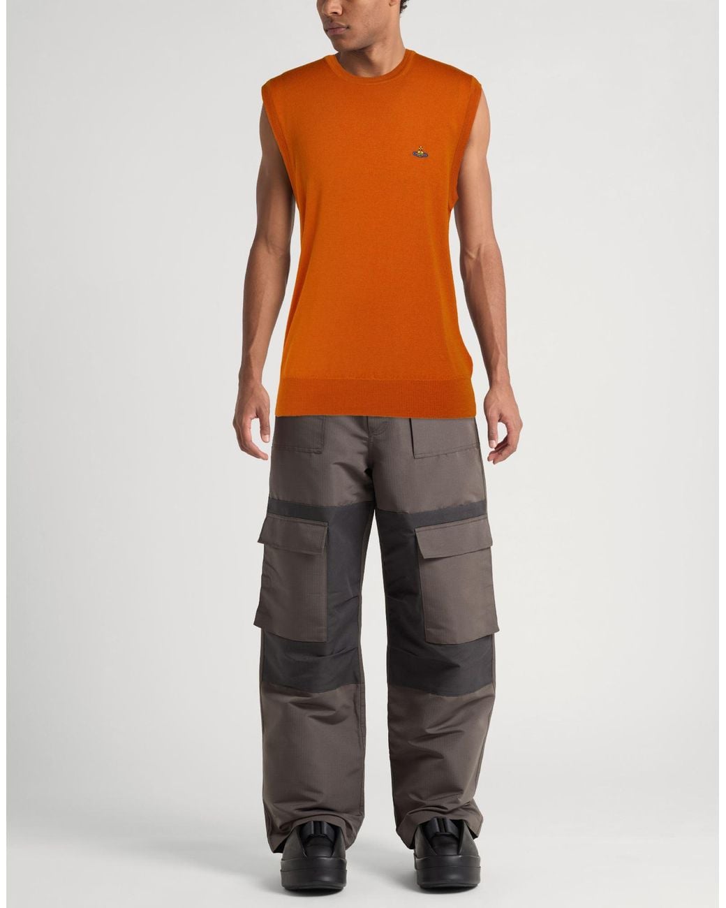 Vivienne Westwood Orange Sweater Virgin Wool for men