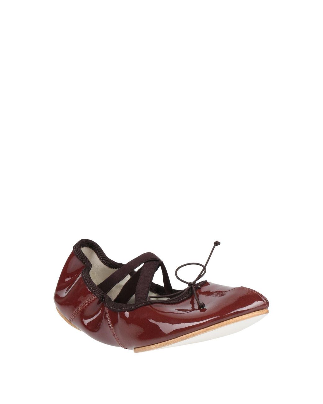 Tory Burch Red Chocolate Ballet Flats Leather