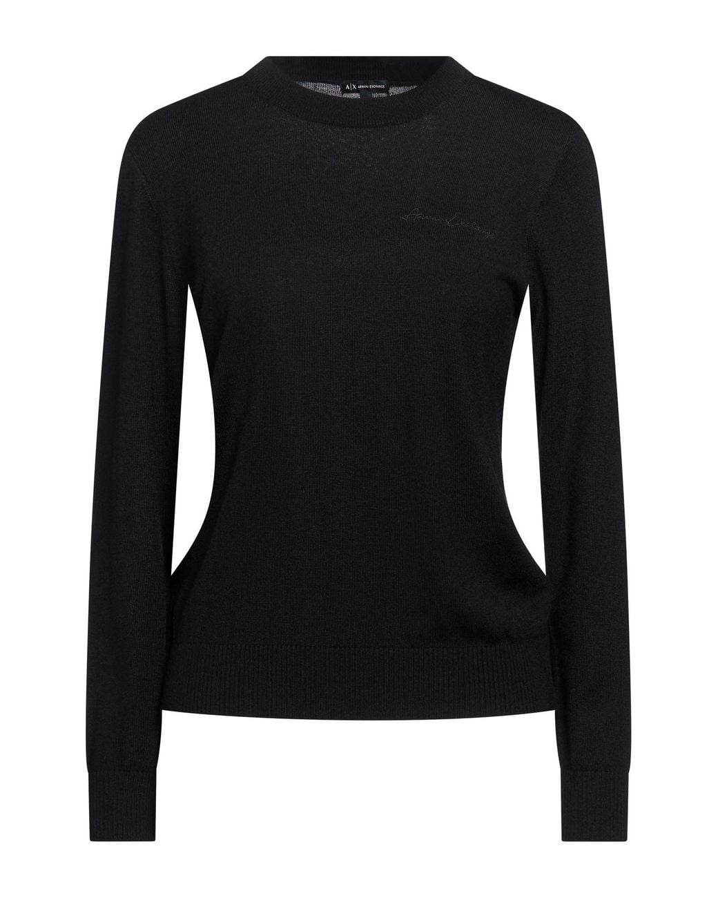 ARMANI EXCHANGE Black Sweater Acrylic, Virgin Wool, Polyamide, Elastane