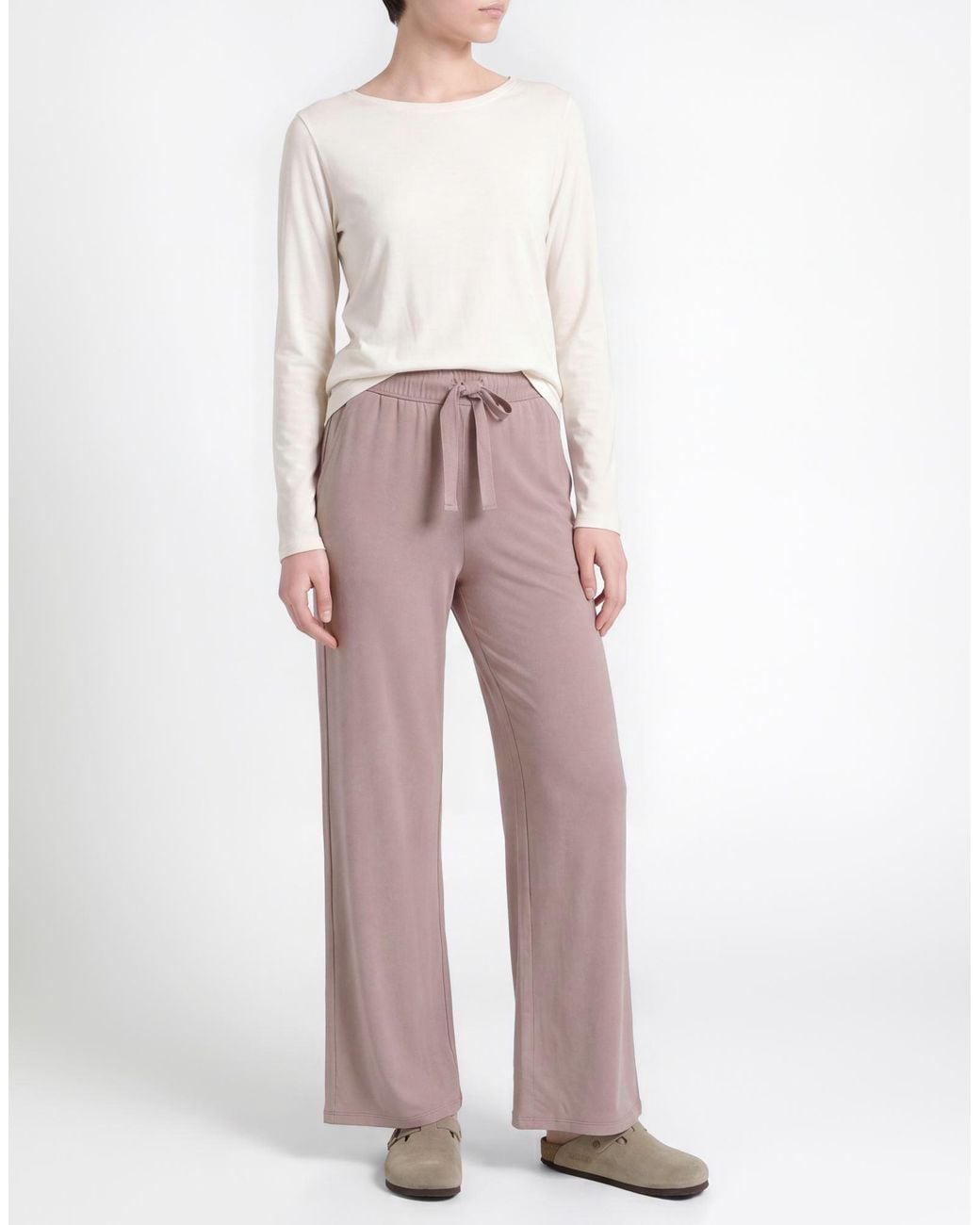 Majestic Filatures Purple Mauve Pants Viscose, Elastane