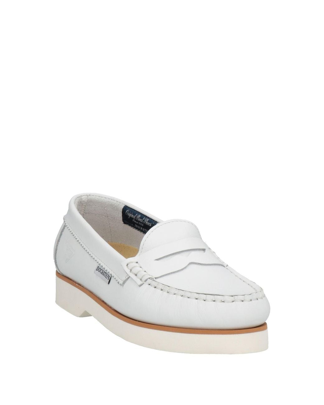 Docksteps White Loafers Soft Leather