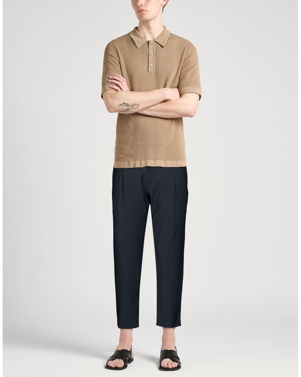 BE ABLE Blue Pants Wool, Polyester, Elastane for men