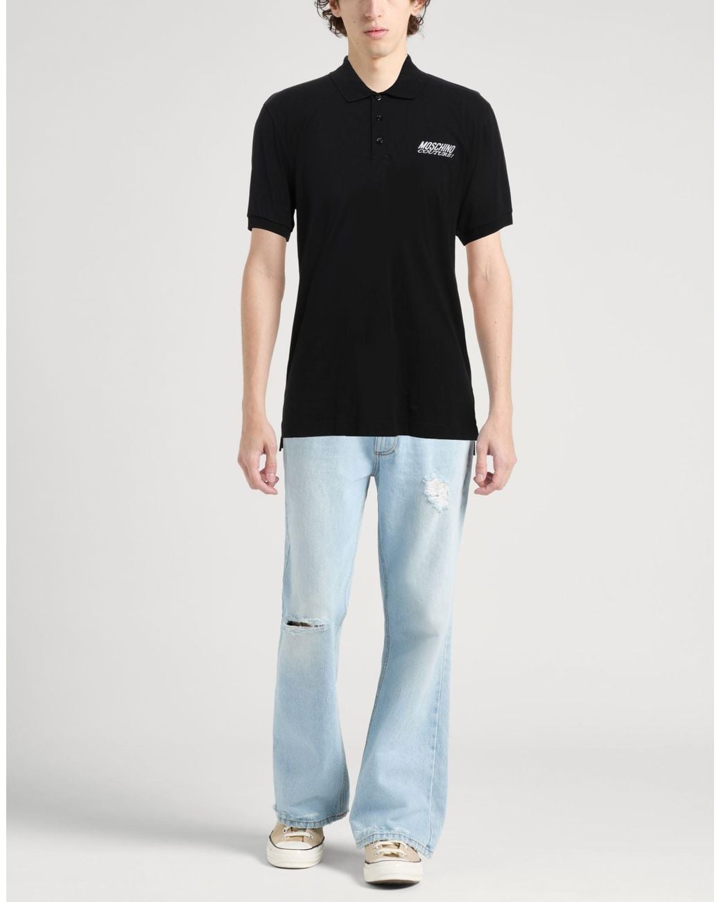 Moschino Black Polo Shirt Cotton for men