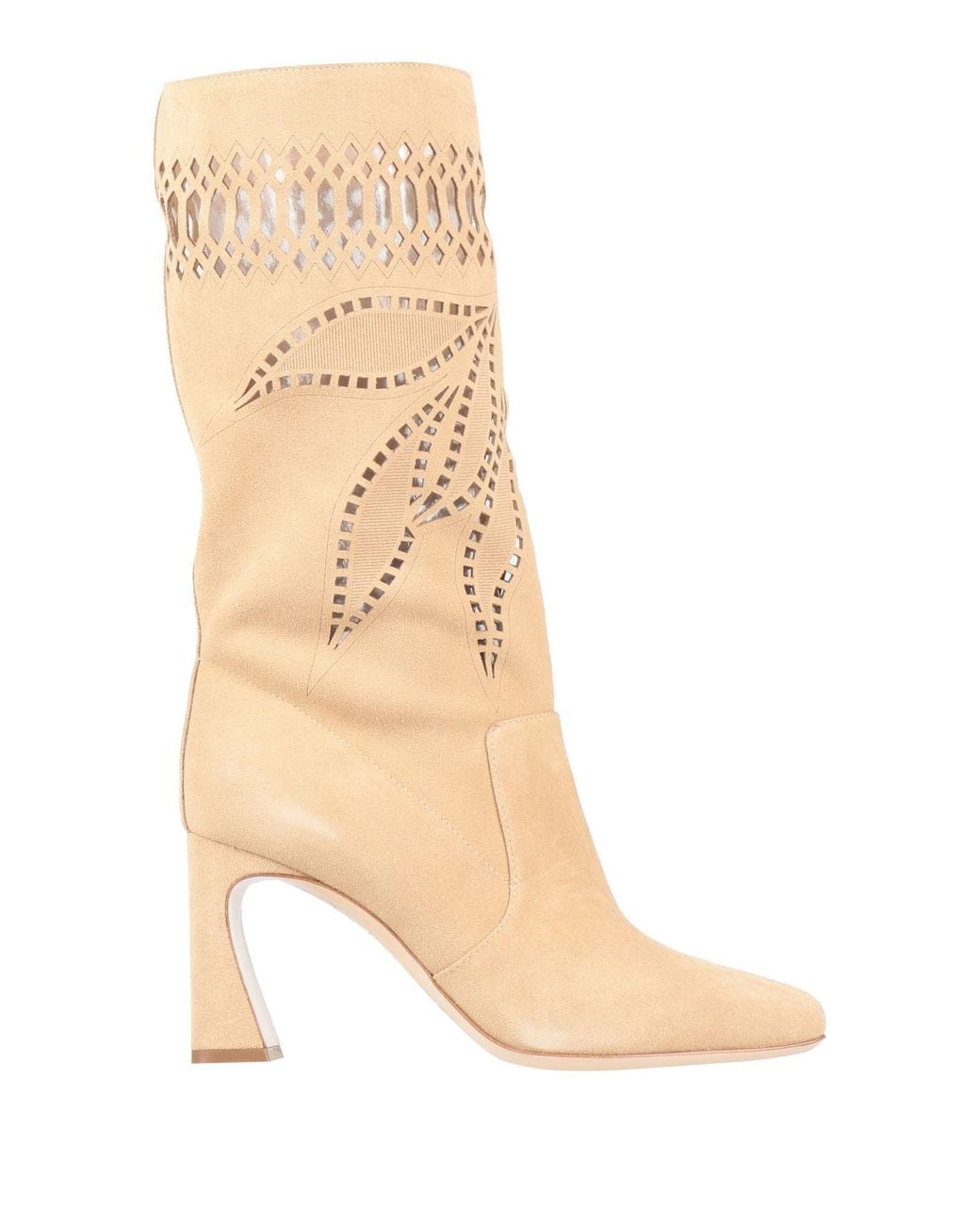 Alberta Ferretti Natural Boot Leather