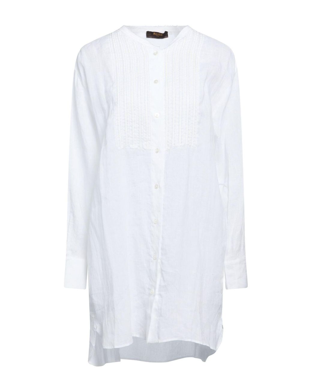 Moorer White Shirt Linen