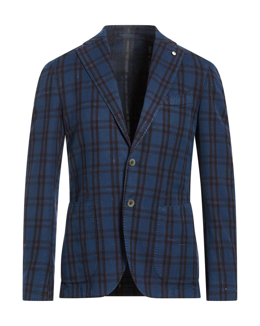 L.b.m. 1911 Blue Blazer Cotton, Linen, Silk for men