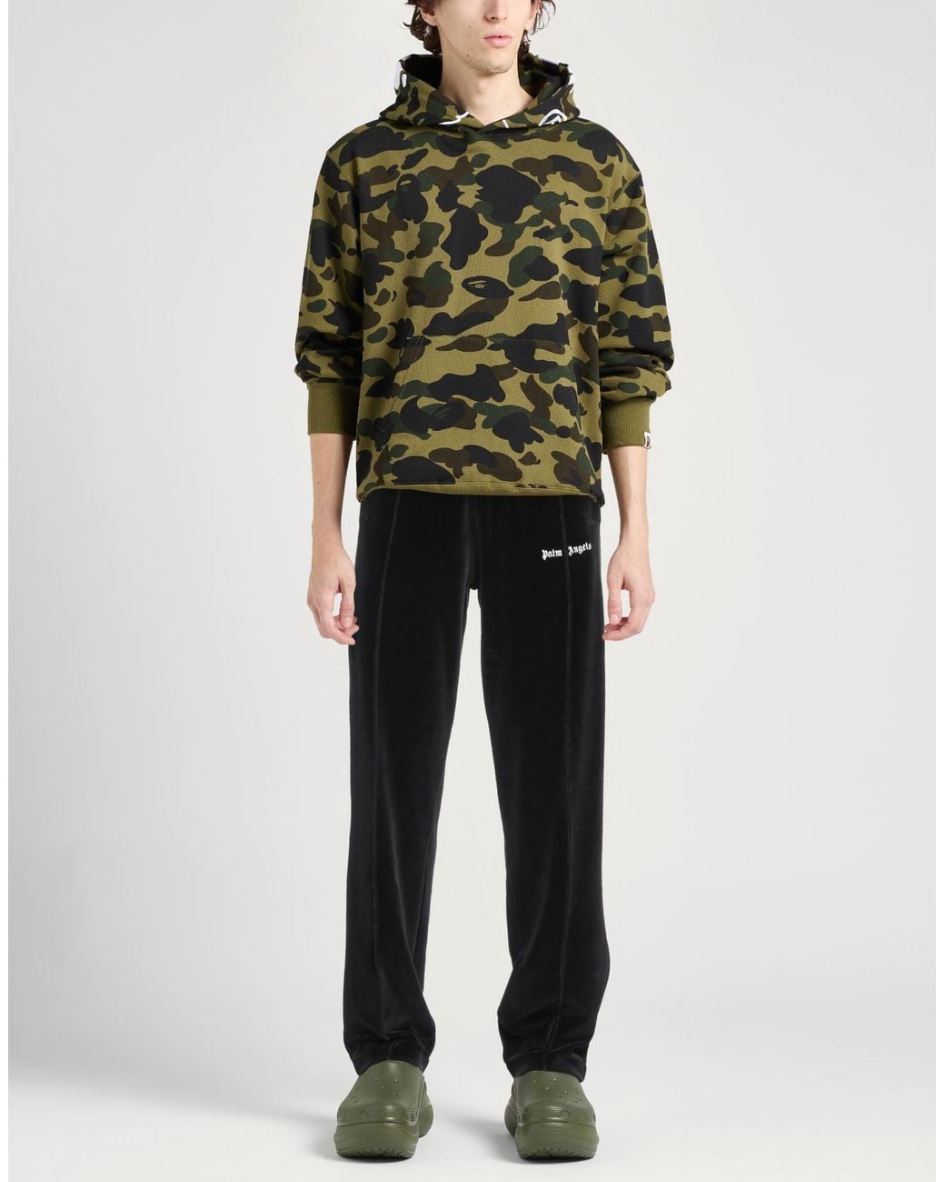 Palm Angels Black Pants Cotton, Polyamide, Elastane, Polyester for men