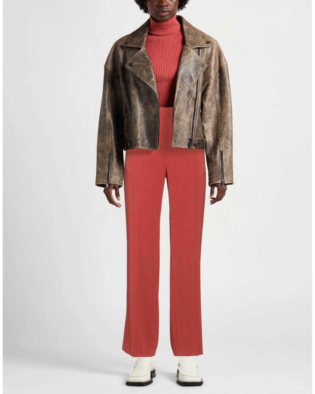 Alberto Biani Red Trouser
