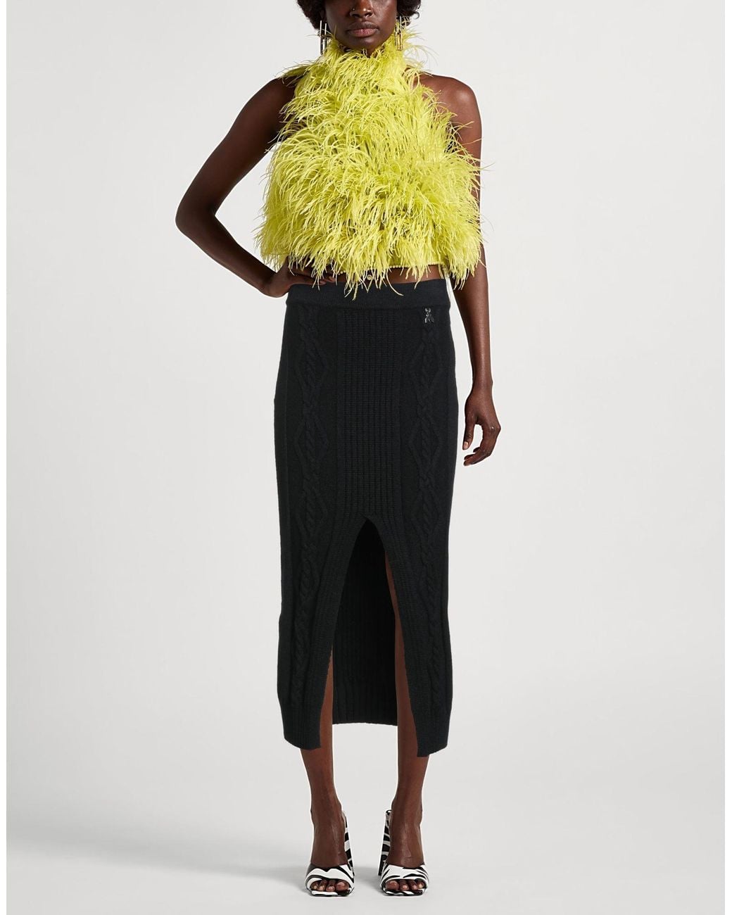 Patrizia Pepe Black Midi Skirt