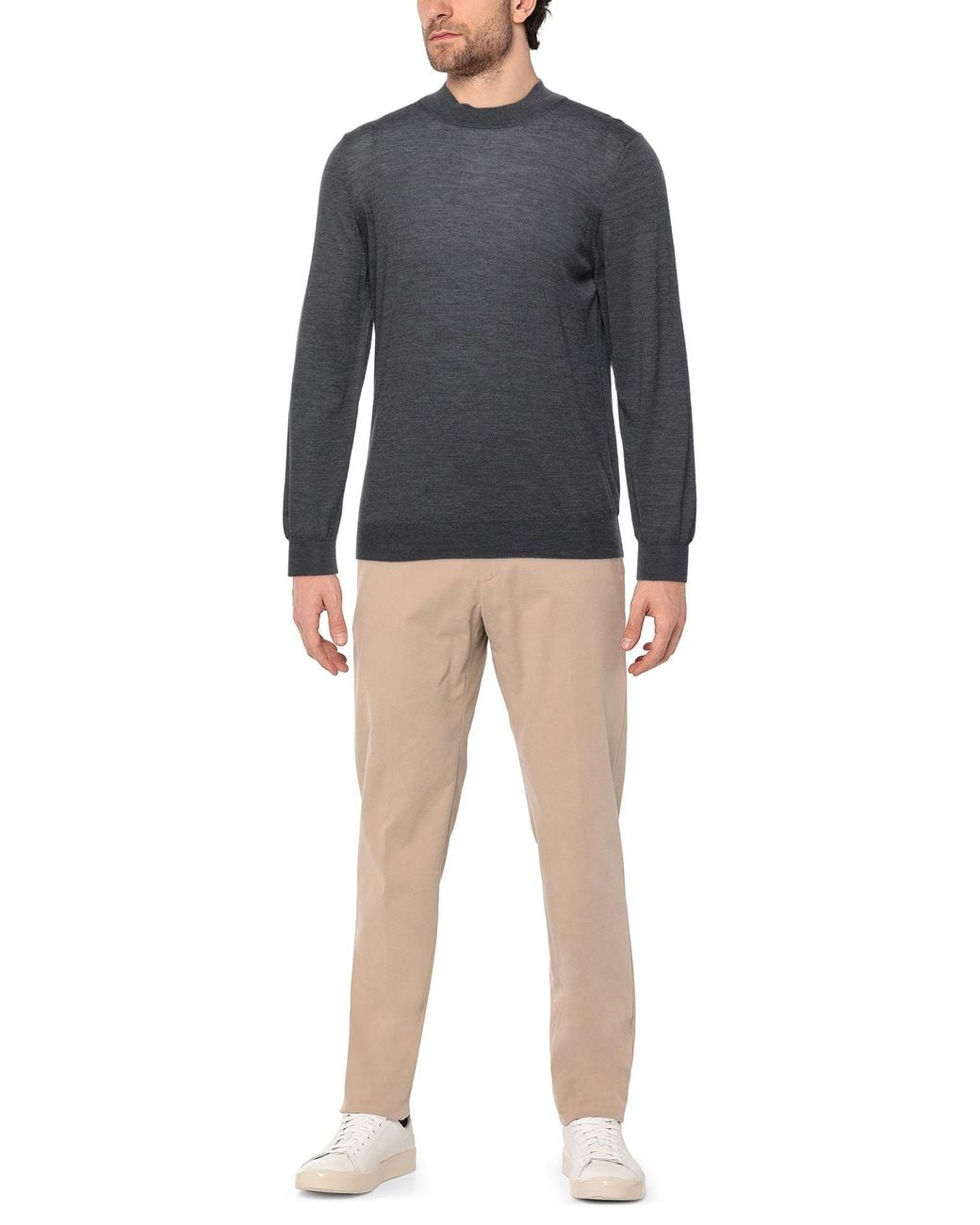 Barba Napoli Gray Sweater for men