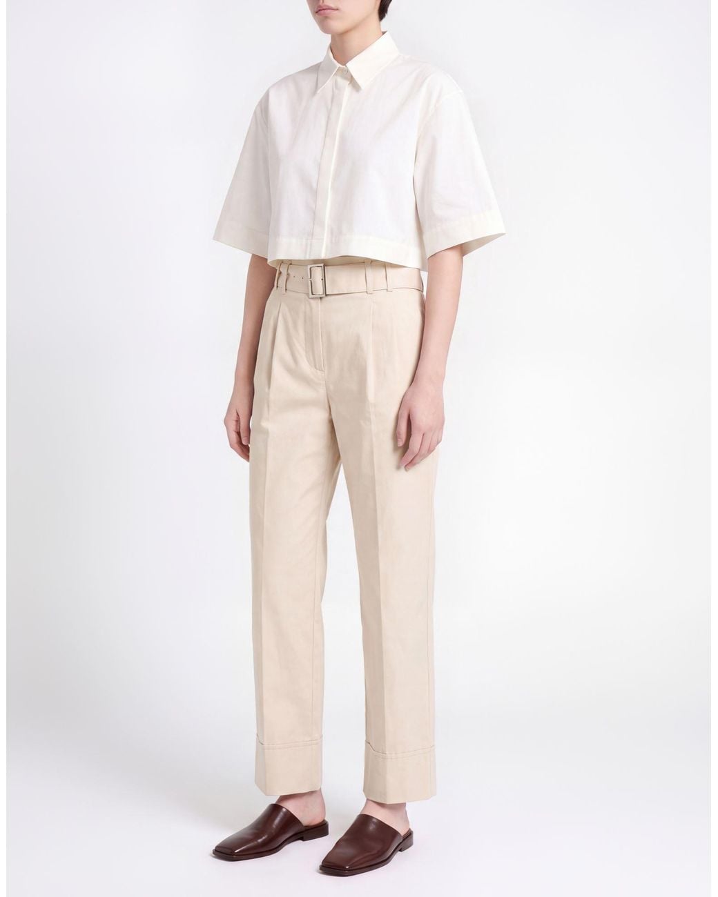 Eleventy White Trouser