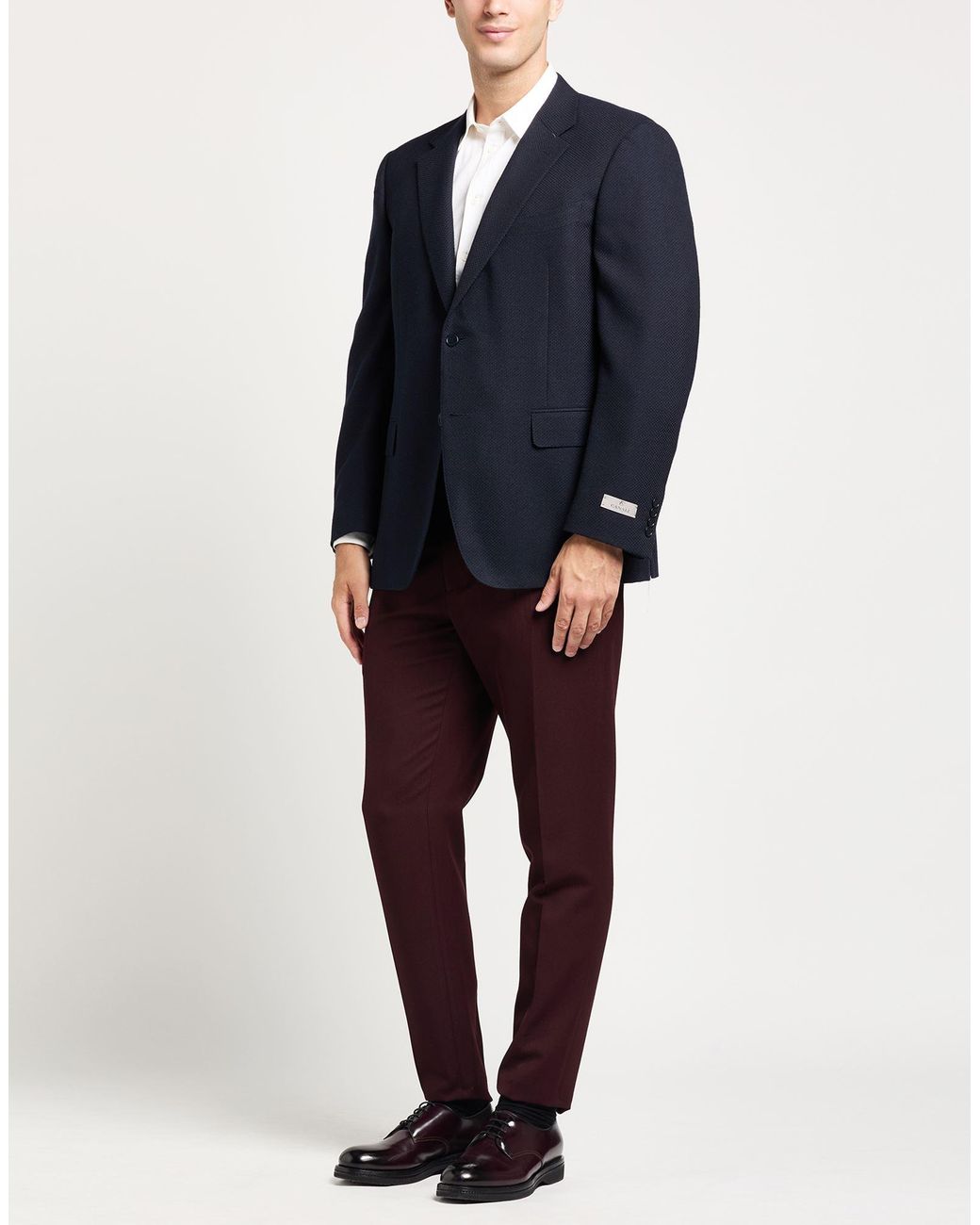 Canali Blue Blazer Wool, Elastane for men