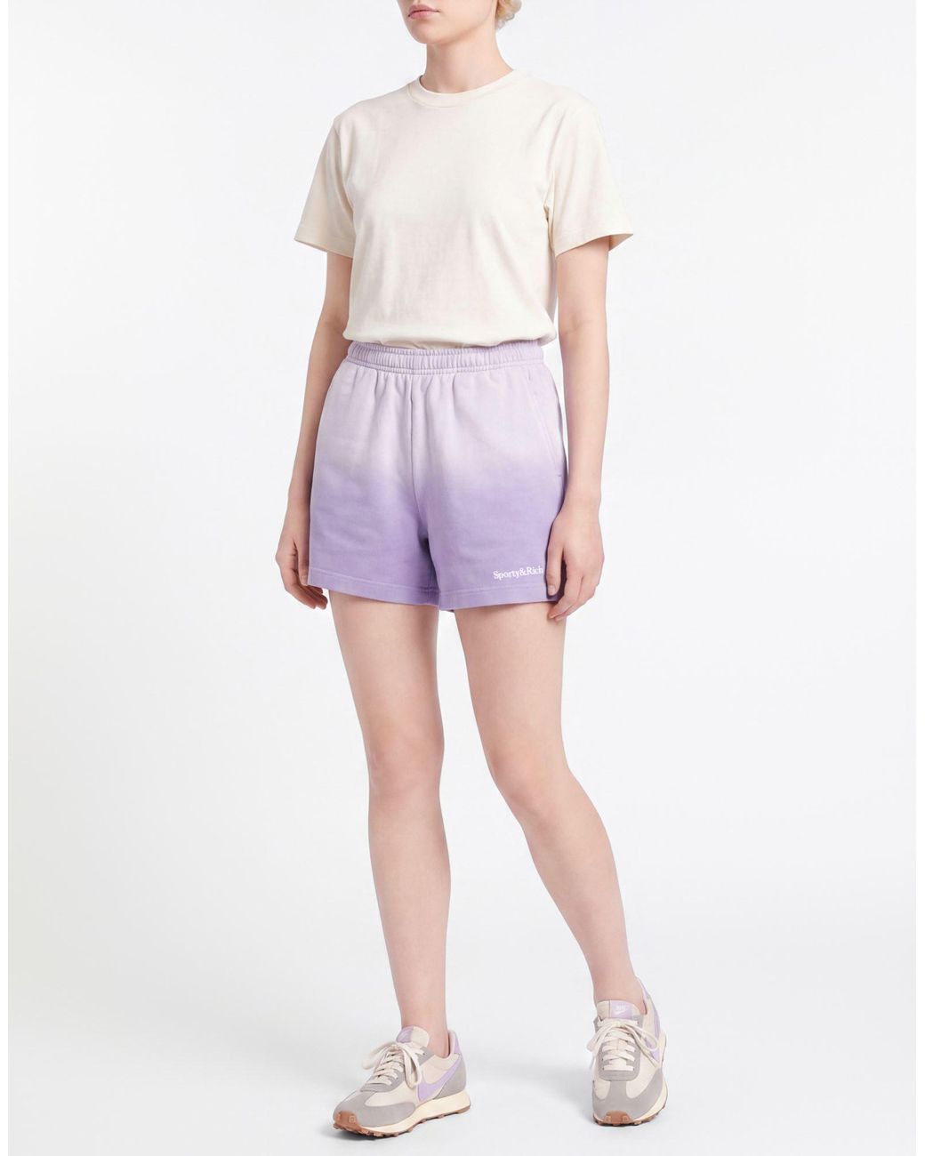 Sporty & Rich Purple Lilac Shorts & Bermuda Shorts Cotton