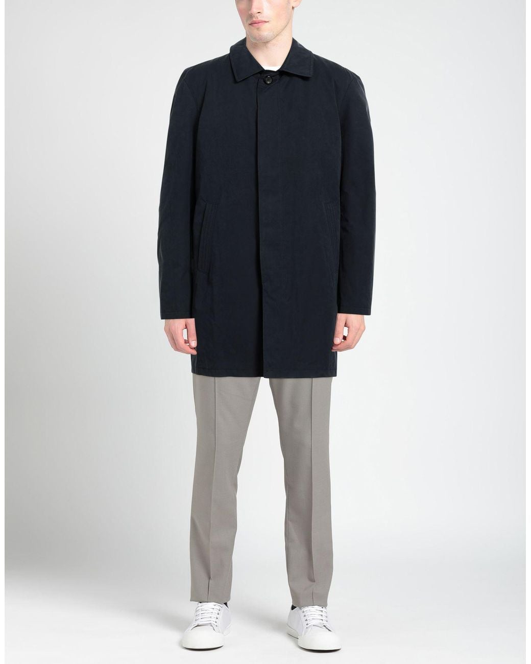 Bugatti Blue Overcoat & Trench Coat for men