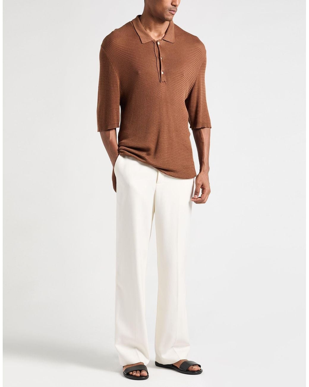 Laneus Brown Sweater for men
