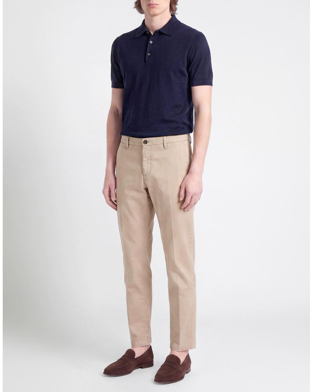 Yan Simmon Natural Pants Cotton, Elastane for men