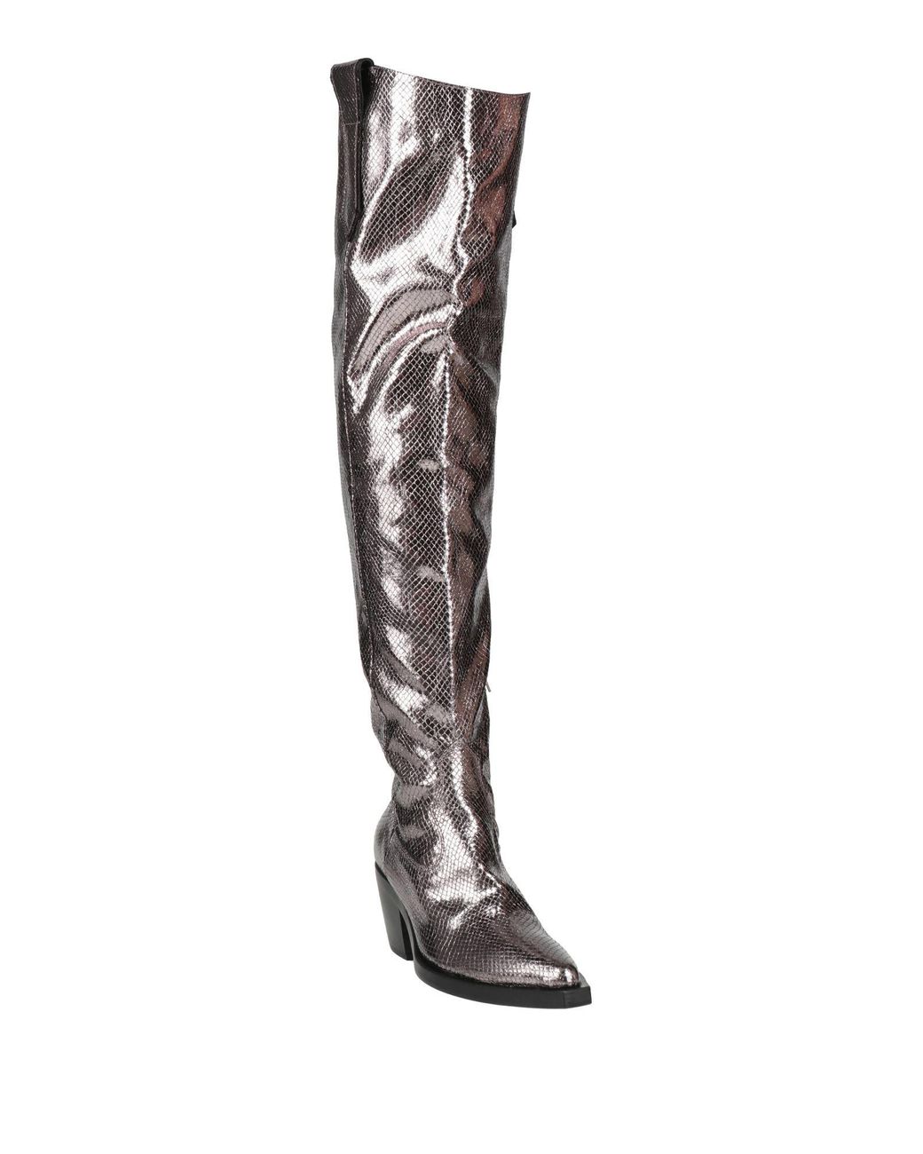 Pinko White Boot Leather
