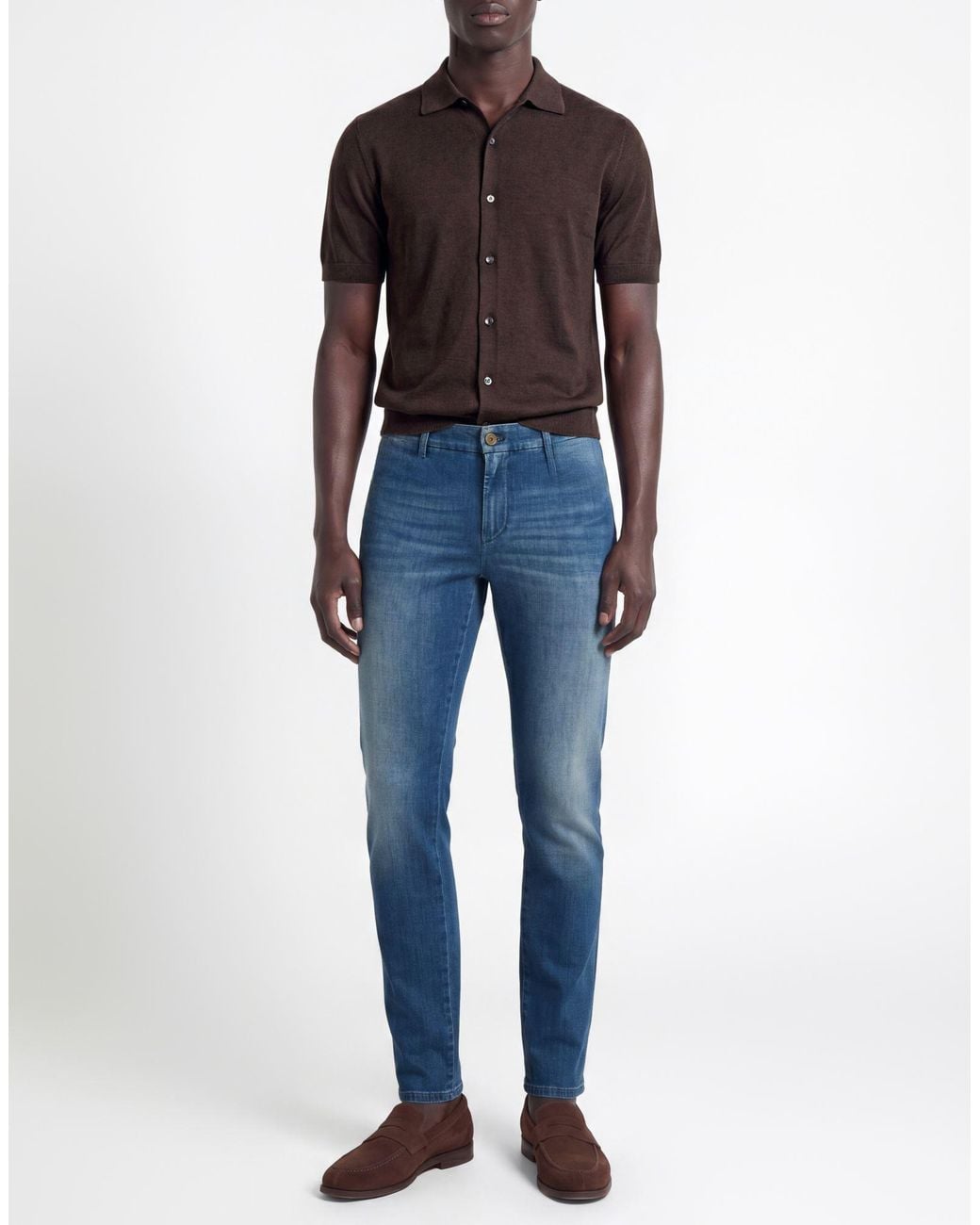 PT Torino Blue Jeans Cotton, Elastomultiester, Elastane for men