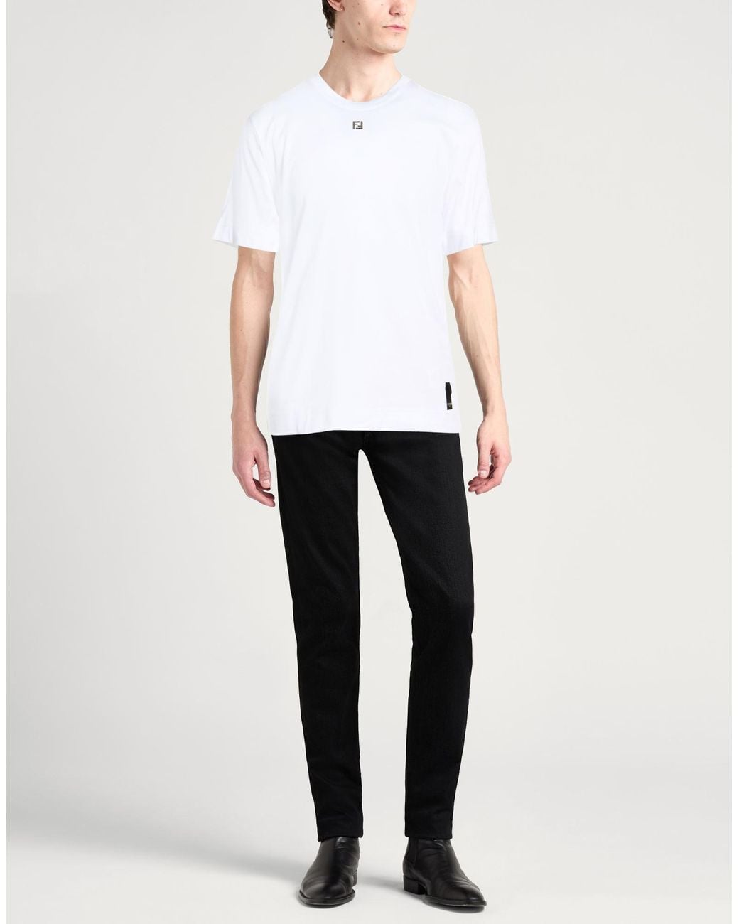 Fendi White T-Shirt Cotton for men