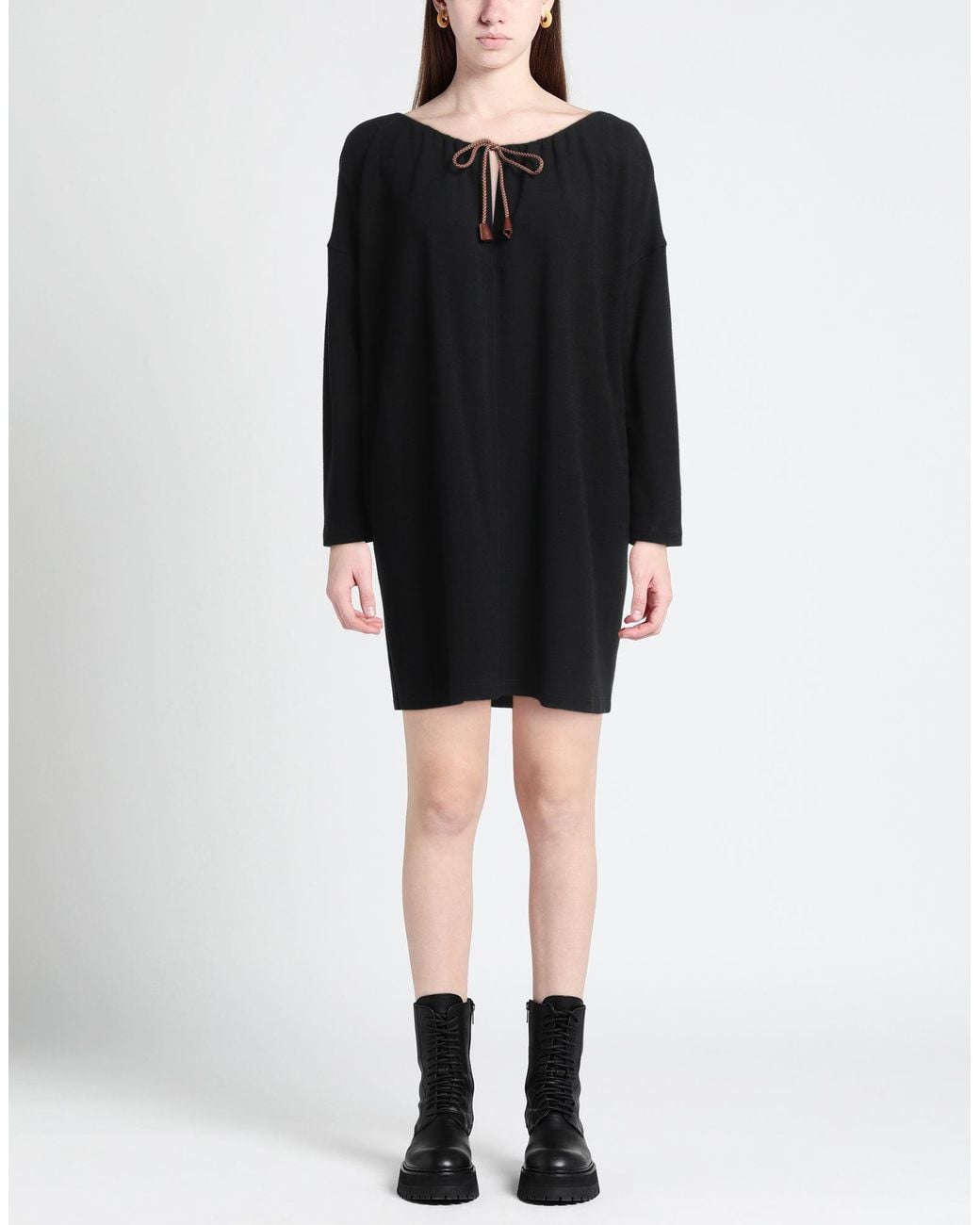 Robe courte Alysi en coloris Black