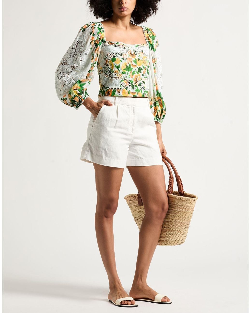 Farm Rio Green Top Cotton