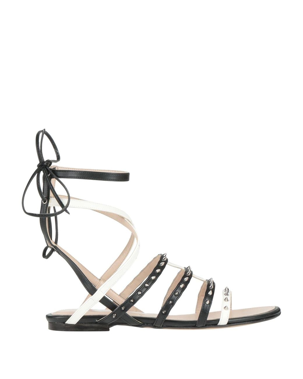 Manila Grace White Sandals Leather
