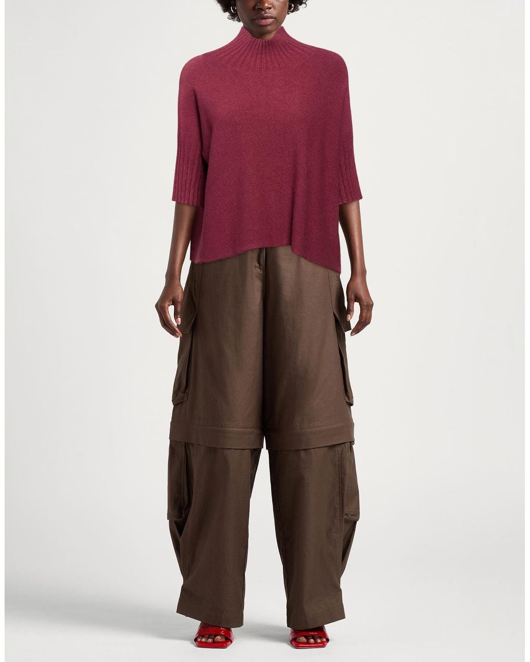 Manila Grace Red Turtleneck