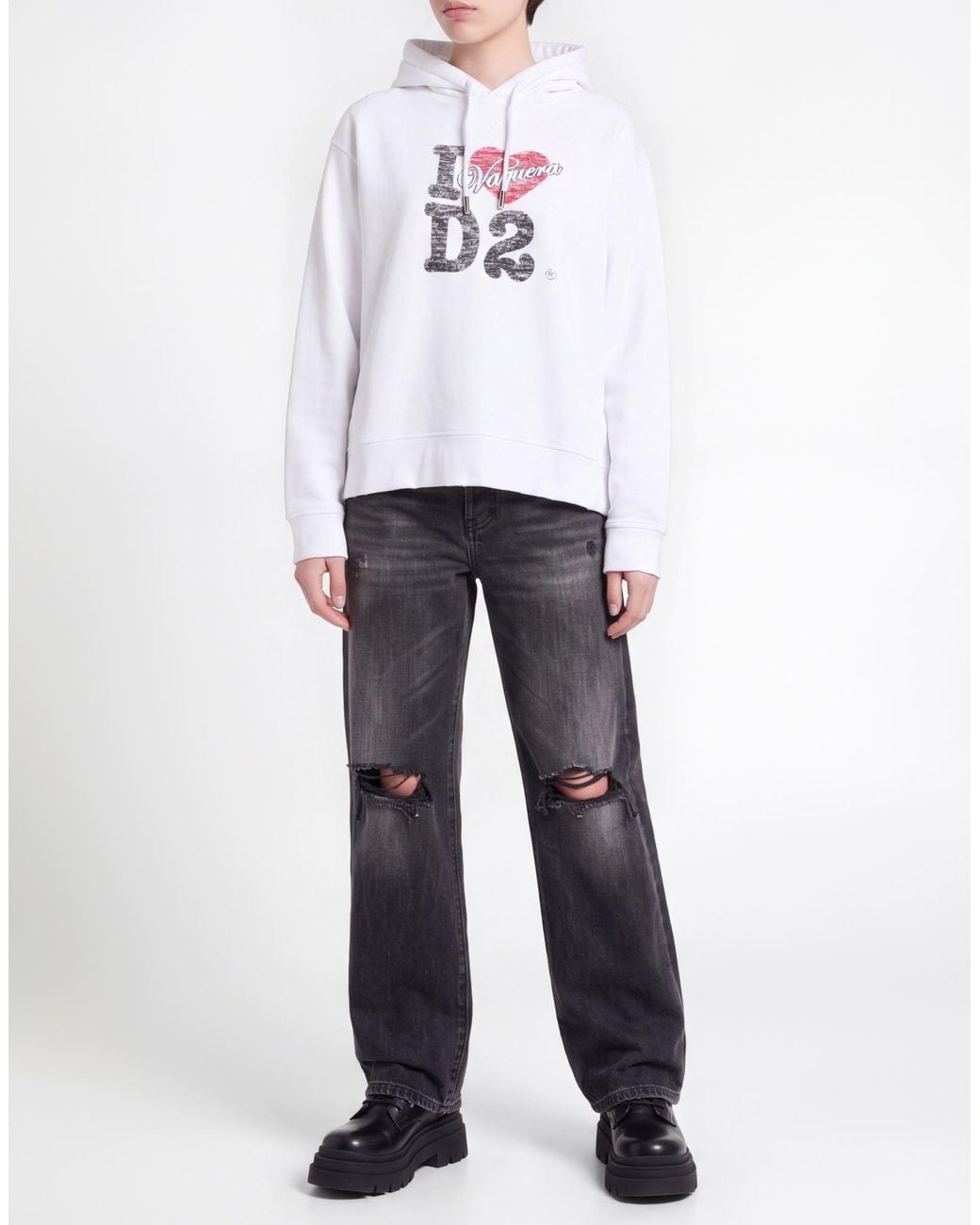 DSquared² White Sweatshirt Cotton