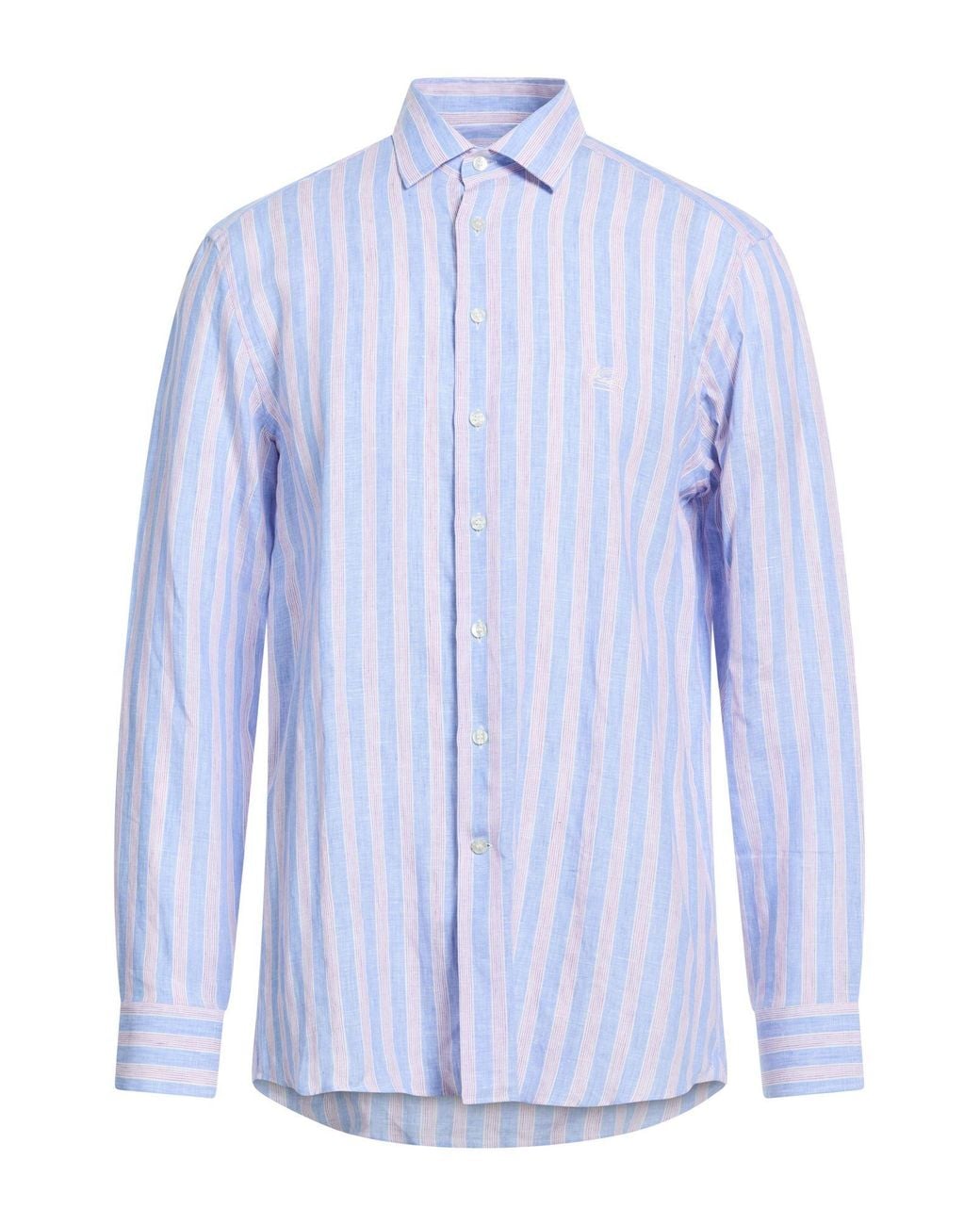 Etro Blue Shirt Linen for men