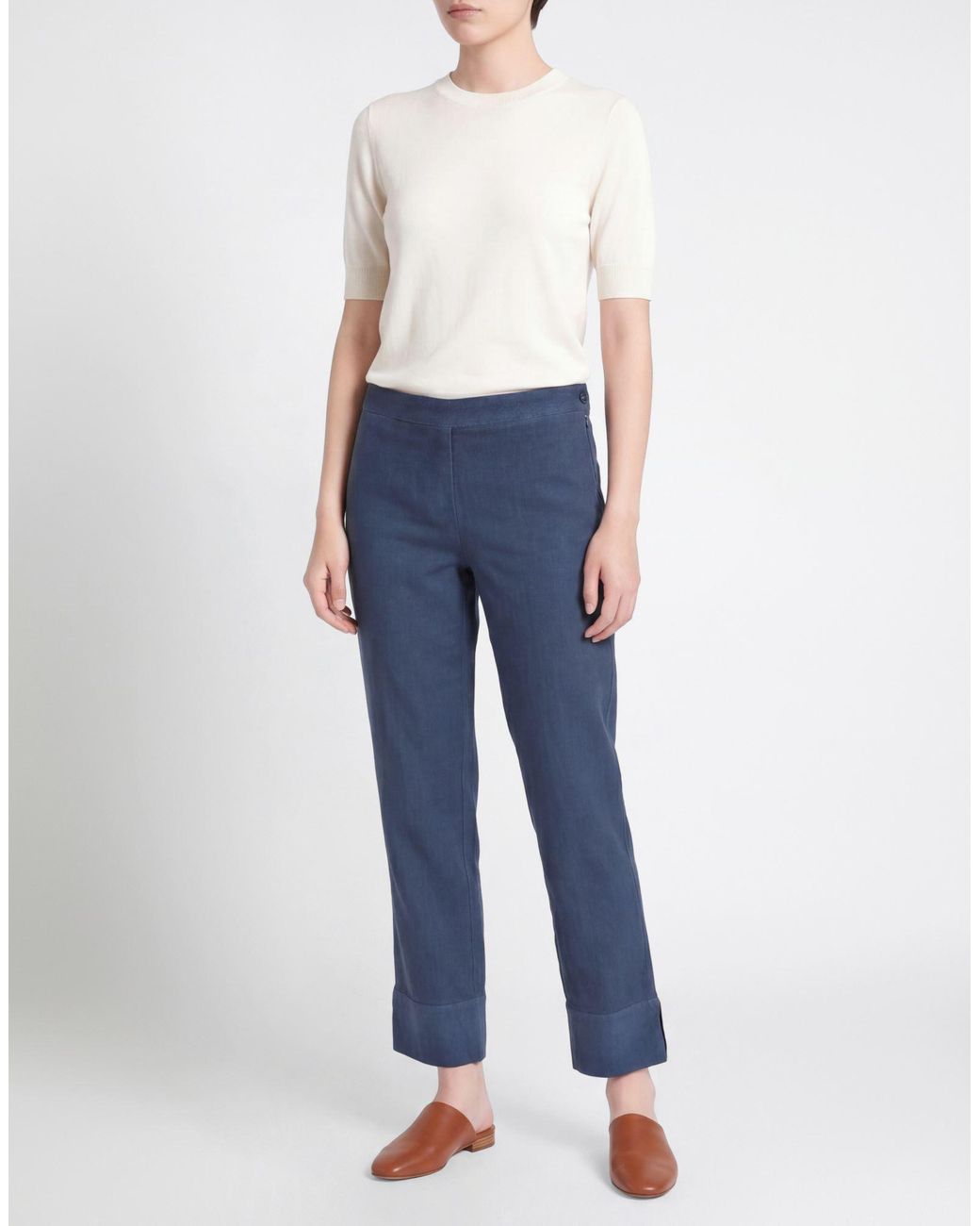 120% Lino Blue Trouser