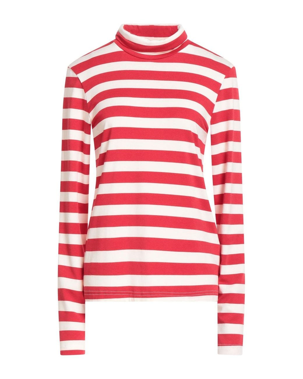Shirtaporter Red T-Shirt Viscose, Polyester, Elastane