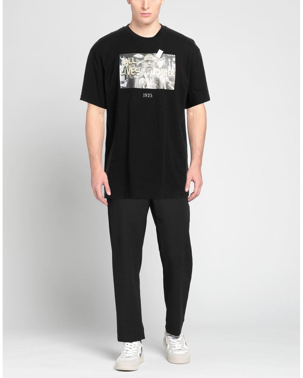 Throwback. Black T-shirt for men
