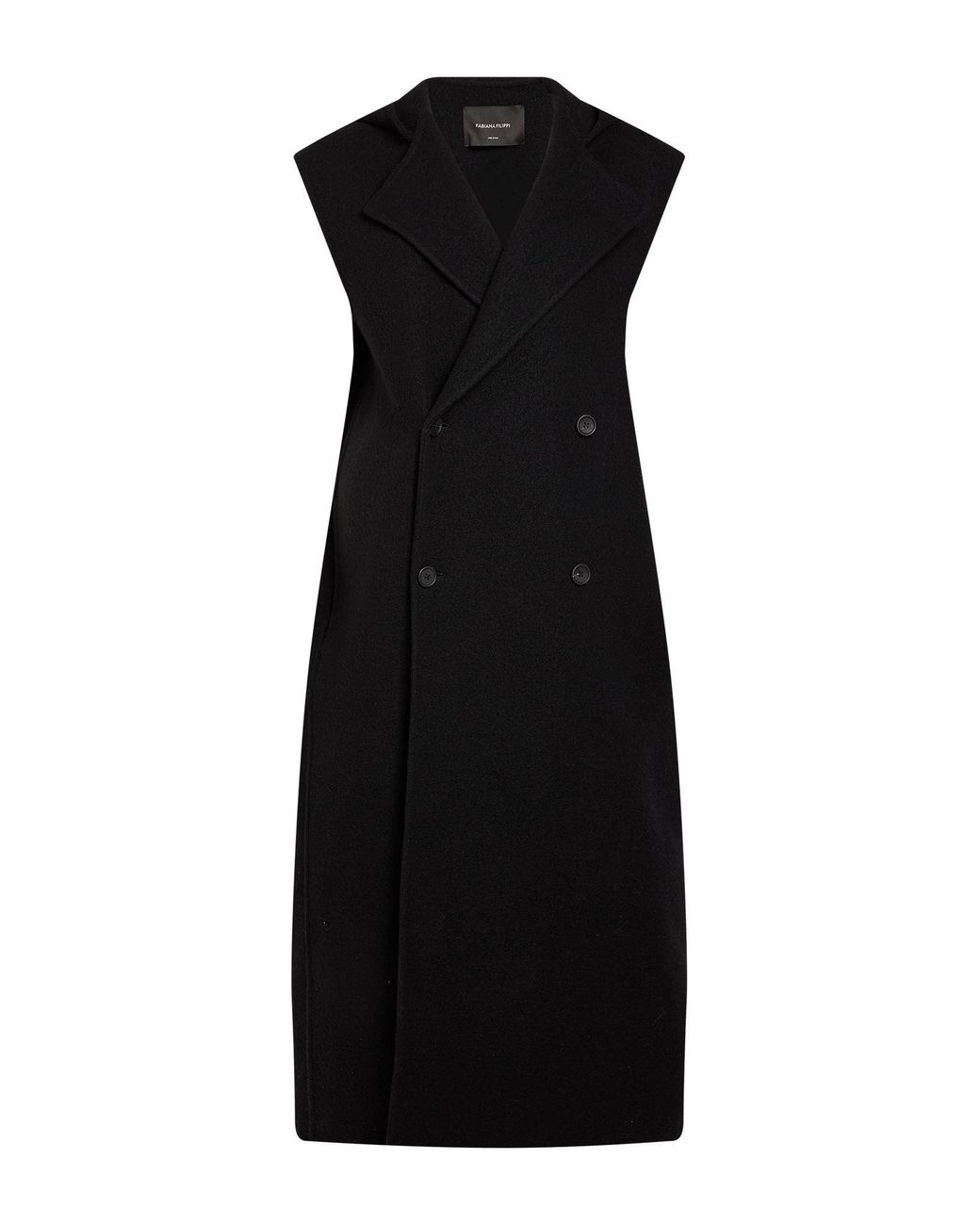 Fabiana Filippi Black Coat Virgin Wool
