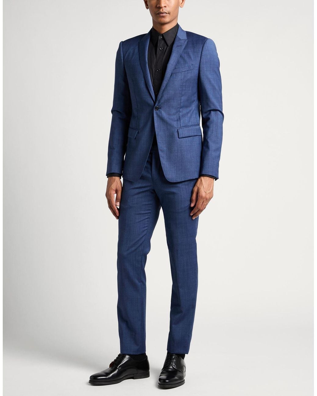 Emporio Armani Blue Suit Virgin Wool for men